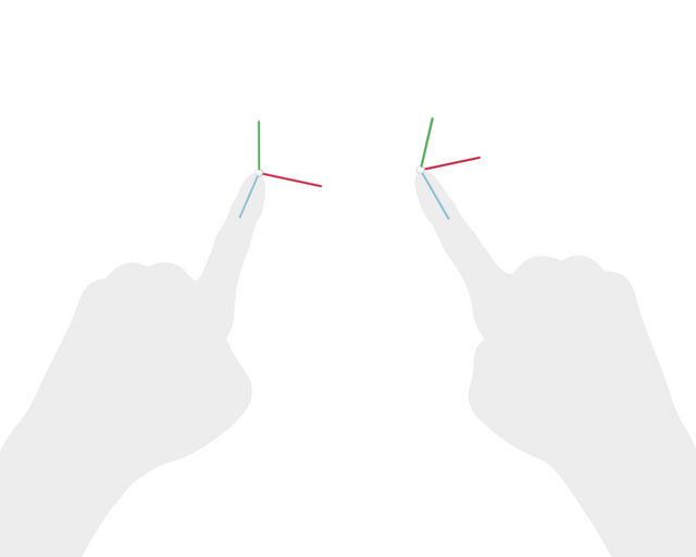 OpenXR poke key pose for left and right hands.