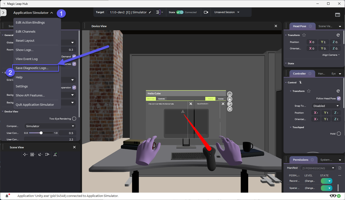 Error Reporting | MagicLeap Developer Documentation