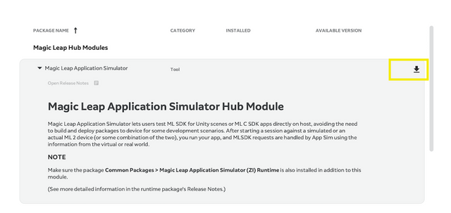 Installing Application Simulator from Package Manager