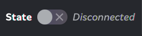 Disconnected State Toggle