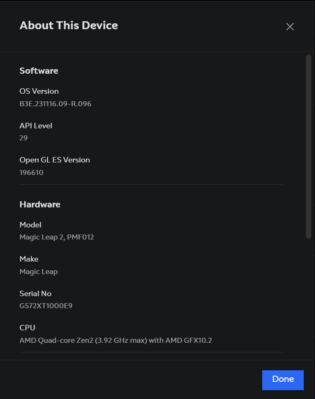 ML Hub 3 About Device