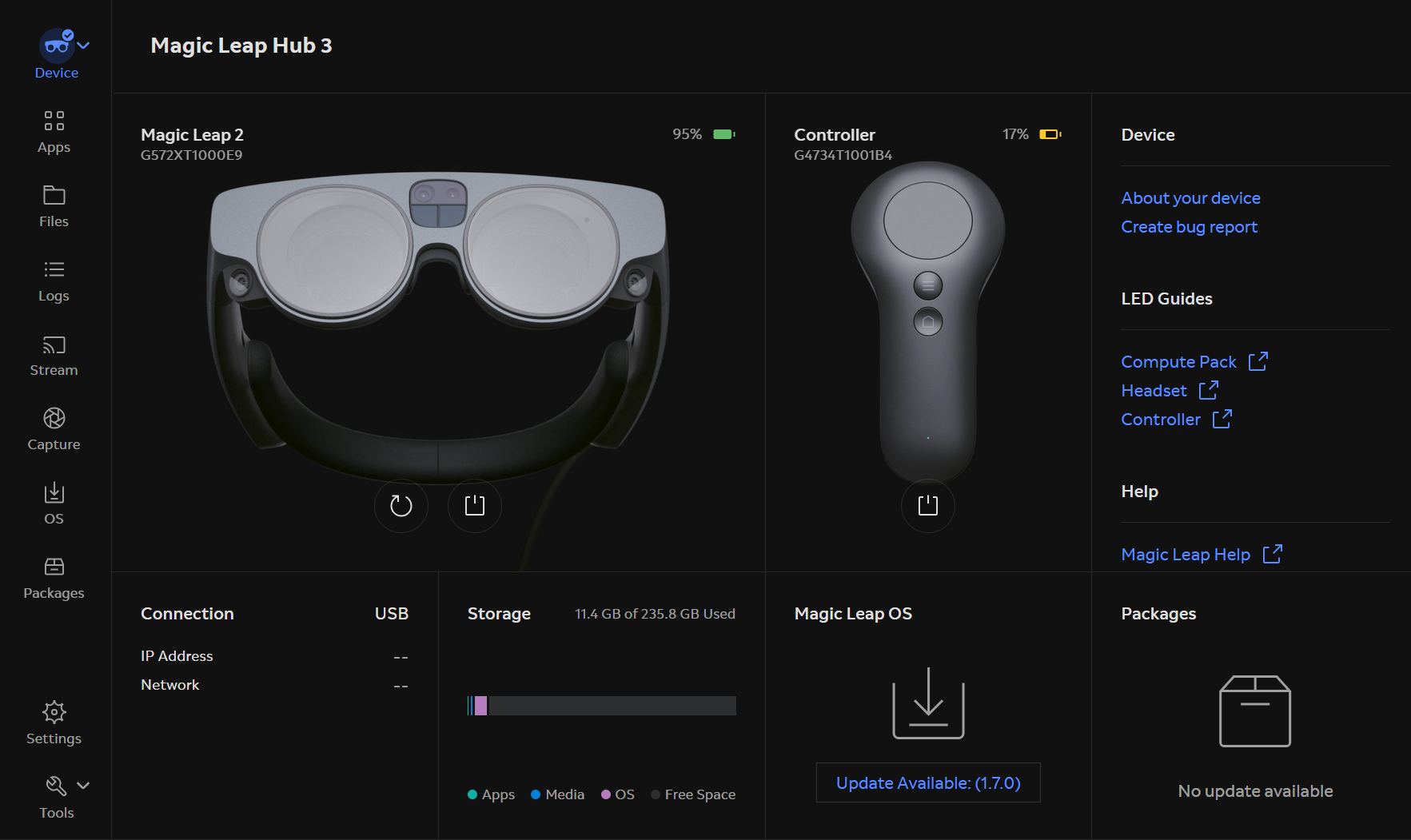 Magic Leap 1 Original Carry Case With Shoulder Strap - Grey (Open Box) 4807L