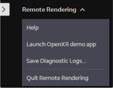 Remote Rendering OpenXR Demo App