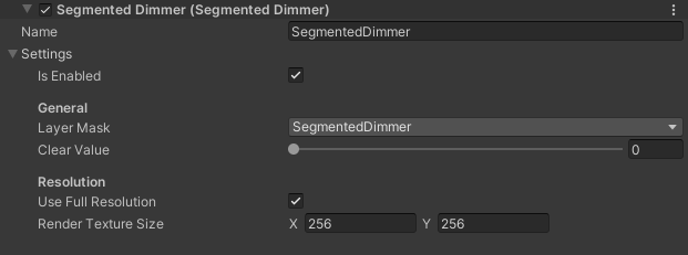 Segmented Dimming Feature