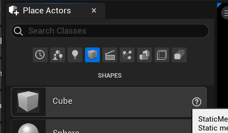 Select a cube from the Shapes menu