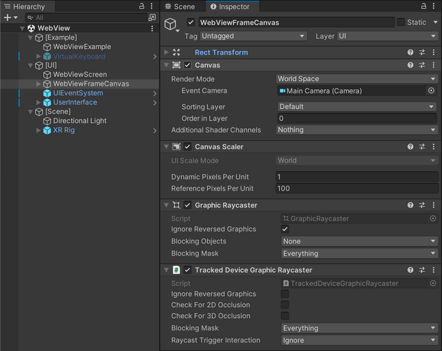 Unity UI Canvas Game Object and Components