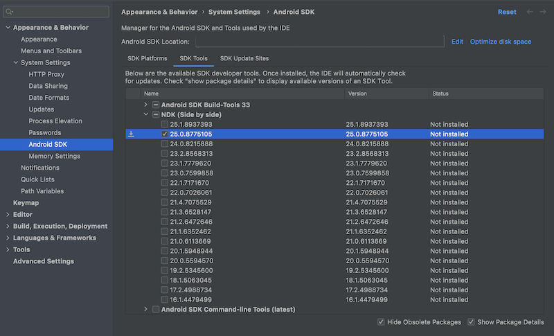 Android NDK option in Android Studio